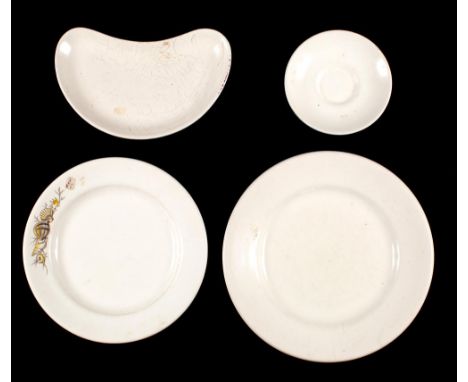 A Union Castle Line earthenware dinner plate by Ashworth Brothers: together with a matching saucer and hors's d'oeuvres dish 