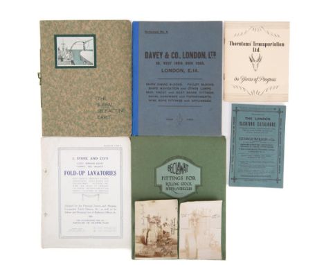 A group of early to mid 20th century chandlery catalogues: comprising 'Davey &amp; Co, London Ltd,. catalogue No.6'. 'Beclawa