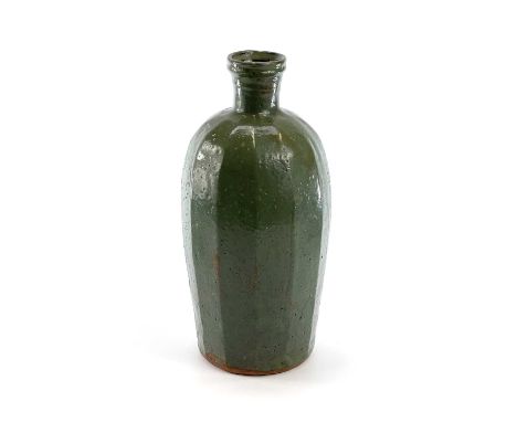 William 'Bill' MARSHALL (1923-2007)Studio pottery vaseDisplays makers markH34 X D15cmThis green, cut sided stoneware vase has