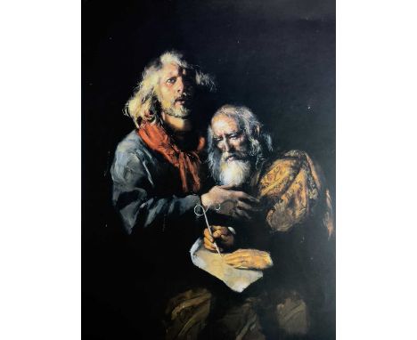 Robert Oscar LENKIEWICZ (1941-2002)Self Portrait with Self Portrait at NinetyLithographSigned and inscribedNumbered 501/58580