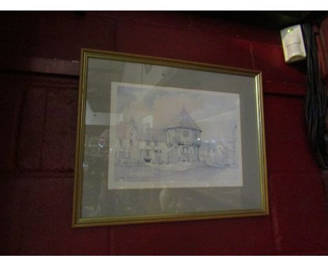 A Laura Ireland limited edition print depicting Wymondham, No. 107/250, framed and glazed, 24cm x 34cm