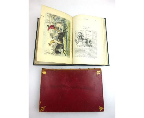 Surtees R. : "Ask Mamma" or, The Richest Commoner in England, 1858. 1st. Ed. 8vo. Maroon leather binding with equine & huntin