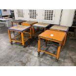 STEEL TABLES ON CASTER WHEELS