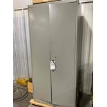 CABINET WITH ASSORTED ELECTRICAL MAINTENANCE ITEMS