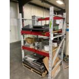 SHELVING WITH ASSORTED STEEL JIGS AND FIXTURE PLATES