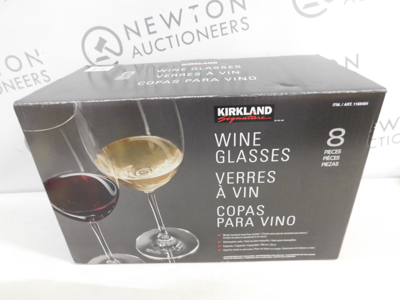 1 BOXED SET OF 8 (APPROX) KIRKLAND SIGNATURE WINE GLASSES RRP £39.99