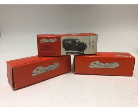 Somerville fordson 5cwt vans various livery Fishmanger Tractor &amp; Somerville, all boxed (3)