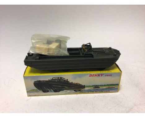 Dinky French Issue Camion Amphibie Militaire DUKW No 825, Jeep avec canon DE 106 SR No 829, both boxed (2)
