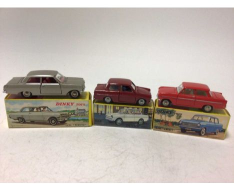 Dinky French Issue Opal "Rekord" No 542, DAF No 508, Opal "Kadett" No 540, all boxed (3)