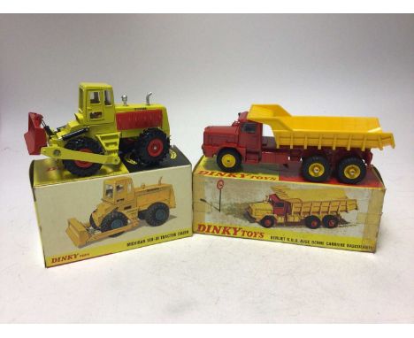 Dinky Michigan 180-111 Tractor Dozer No 976, French Issue Berliet GBO avec Benne Carrire Basculate No 572, both boxed (2)