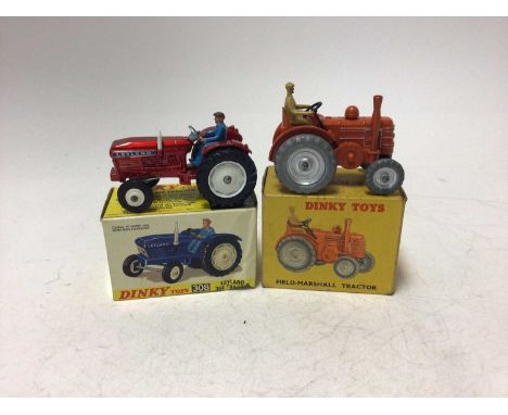 Dinky Field Marshall Tractor No 301, Leyland 384 Tractor No 308, both boxed (2)