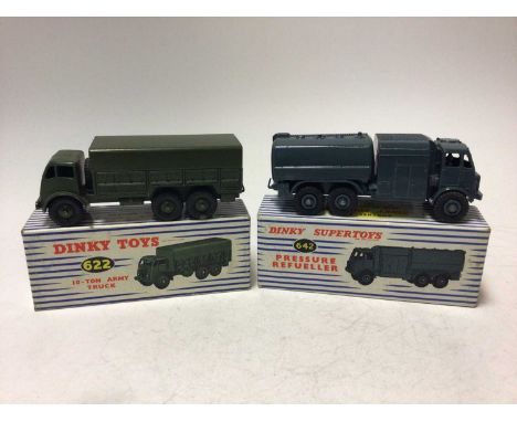 Dinky Supertoy Military Pressure refueller No 642, 10-Ton Army Truck No 662, both boxed (2)