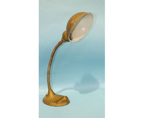 A vintage swan-neck 'Supreme' No.1018 desk lamp, 54cm high. 