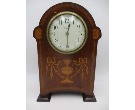 An Edwardian inlaid mantle clock by Weir &amp; Sons, Dublin