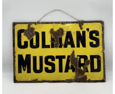 A vintage enamel Colman's Mustard sign 46cm x 31cm 