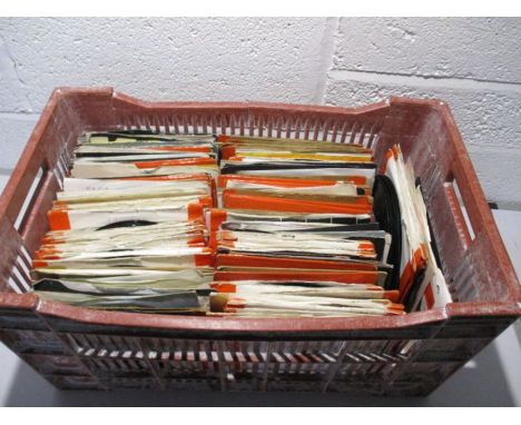 A collection of 7" vinyl singles including David Bowie, Madonna, Paul McCartney, Debbie Harry, The Police, Rod Stewart, The R