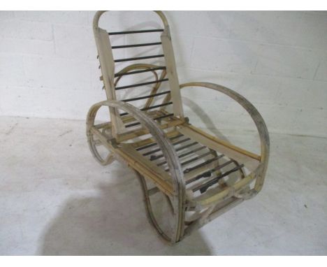 A vintage Angraves bamboo adjustable chair- no cushions