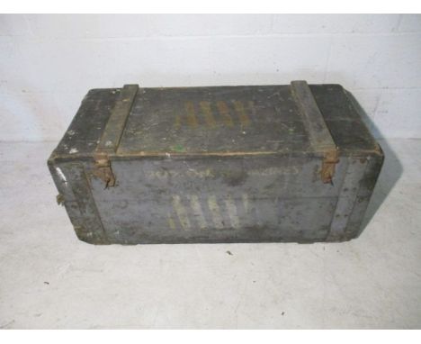 A vintage wooden ammo/storage box - stamped on side with N MK II