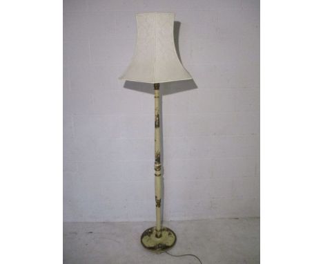 A standard lamp with Chinoiserie decoration 