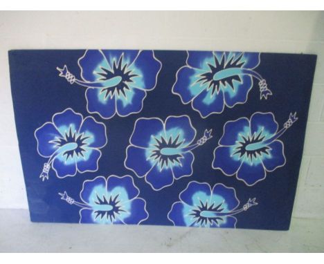 A large Batik print with floral motif 167cm x 109cm