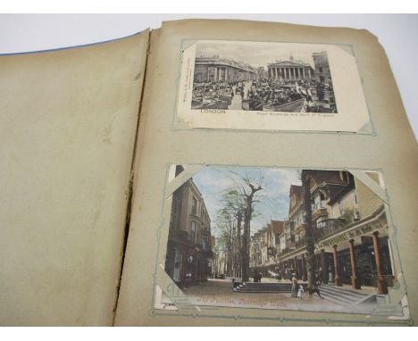 An album of vintage postcards