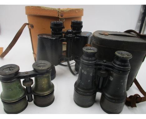 Three pairs of vintage binoculars