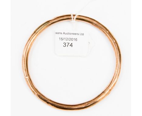 A 9ct gold bangle, 13.2 grams approx 