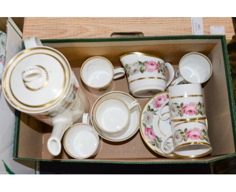 A Royal Worcester 'Royal Garden' coffee service with coffee pot etc 