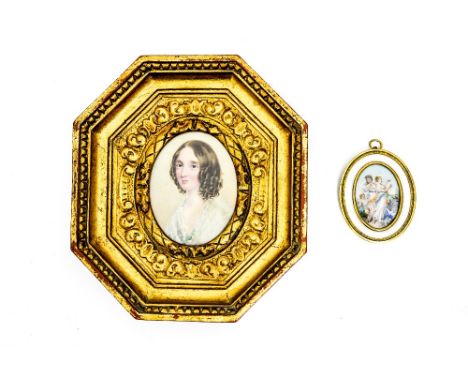 A mid Victorian British School, portrait of Marion Clark, bears inscription verso, possibly painted by A.M. Barnes, Feb 1850,