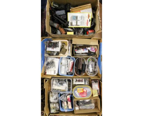 Model trains: guage master, scenery, trains, quantity of unboxed plastic trains and wagons, including Bachmann (5) 