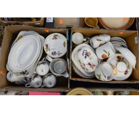 Two boxes of Royal Worcester Evesham pattern oven to table wares (two boxes) 