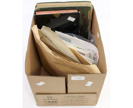 A collection of World stamps, including two albums, Great Britain, New Zealand, Kenya, etc, with loose stamps and first day c