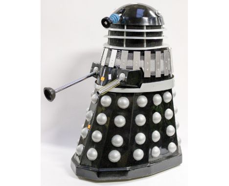 A half scale black and grey dalek