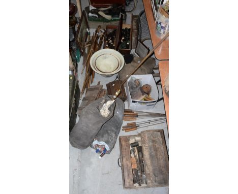 Large collection of vintage tools and tool boxes