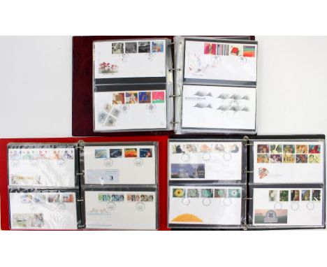 Three albums of First Day Covers, 1980 onwards, approx 200 