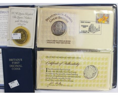 Great Britons Medallic First Day Covers, Britain's First Decimal Coins etc... (3)