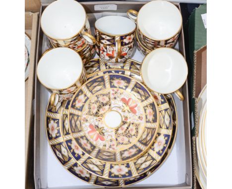 A Royal Crown Derby Imari 2451 tea service for six, including plates, cups and saucers, sandwich plate, jug 