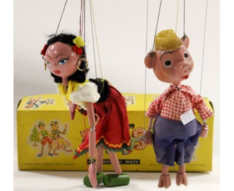 A boxed Pelham S.S. Gypsy puppet and Perky (2)