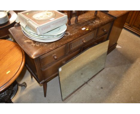 An Ercol dressing table fitted five drawers, the mirror  AF