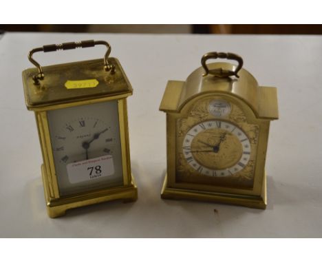 A Tempist Fugit mantel clock and a Bayard 8 Day brass cased carriage clock 