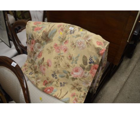 A pair of Osborne &amp; Little rose decorated curtains 