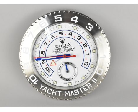 A Reproduction Rolex Advertising Clock, White Face Inscribed Oyster Perpetual Superlative Chronometer, 34cms Diameter