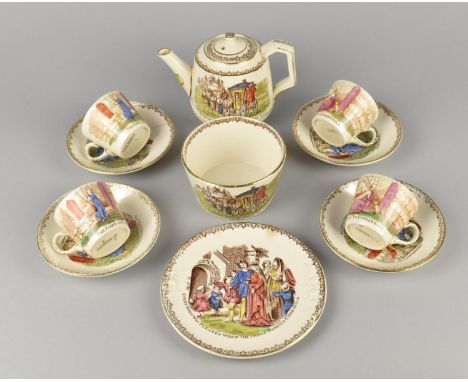 An Early 20th Century Child's 'Cinderella' Transfer Printed Tea Set, Probably T.G. Green &amp; Co. to Comprise Teapot, Three 