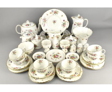 A Collection of Minton Marlow to Comprise Tea Pot, Hot Water Pot, Milk Jug, Sugar Bowl, Cups, Saucers, Cruets, Dishes, Vase e