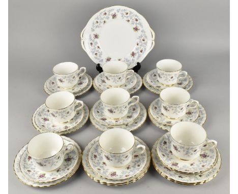 A Royal Stafford Enchanting Tea Set to Comprise Nine Cups, Ten Saucers, Eleven Side Plates and a Cake Plate