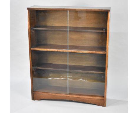 An Early 20th Century Glazed Four Shelf Bookcase, 91.5cms Wide by 43cms Deep and 113cms High