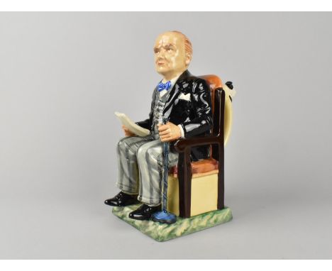 A Limited Edition Kevin Frances Ceramic Jug, The Great Statesmen Winston Churchill, Guild Piece 1999/2000, Modelled by Andy M