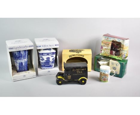 A Collection of Boxed Ringtons China to Comprise Vases, Teapot Caddy, Delivery Van Etc