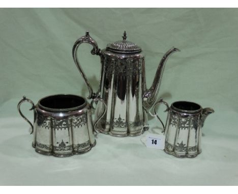 A Three Piece Plated Tea Service