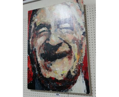 Laurie Kitchen, A Limited Edition Coloured Portrait Print On Canvas